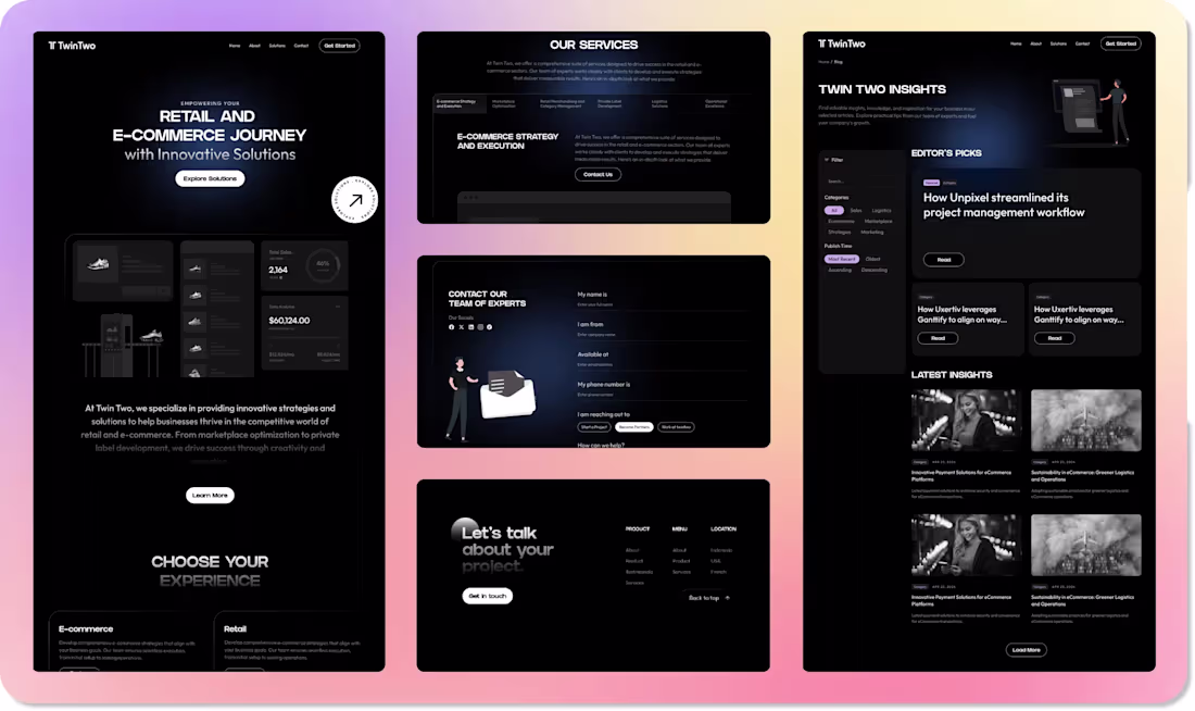 Cover image for Ecommerce Website – Designed a dynamic