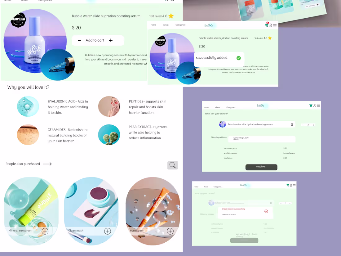 Cover image for skincare website design