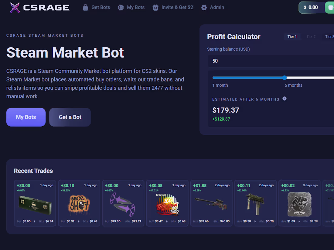 Cover image for Market Game Bot | Express.js/Nuxt.js/MongoDB/Node.js/Next.js