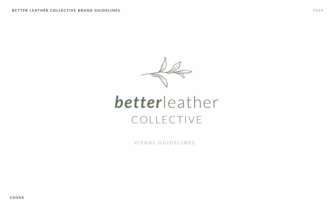 Cover image for Betterleather Collective - Brand Strategy and Brand Identity