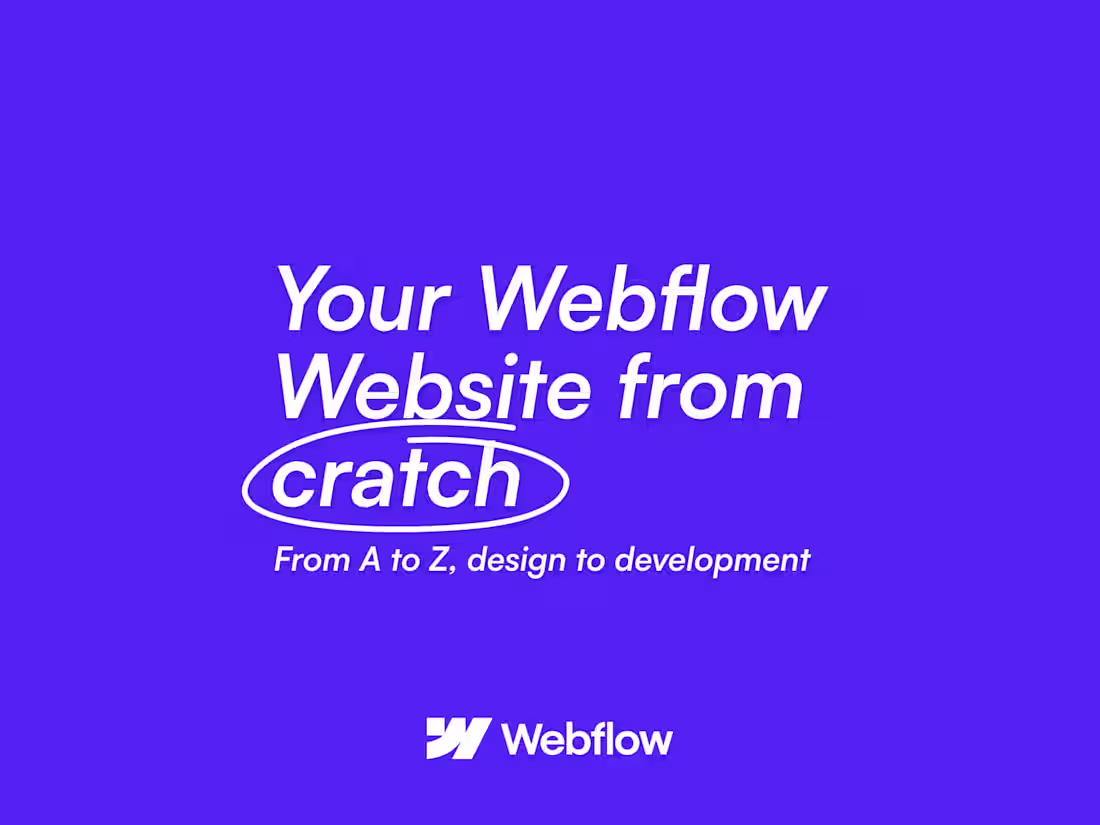 Cover image for Create your Webflow website from scratch