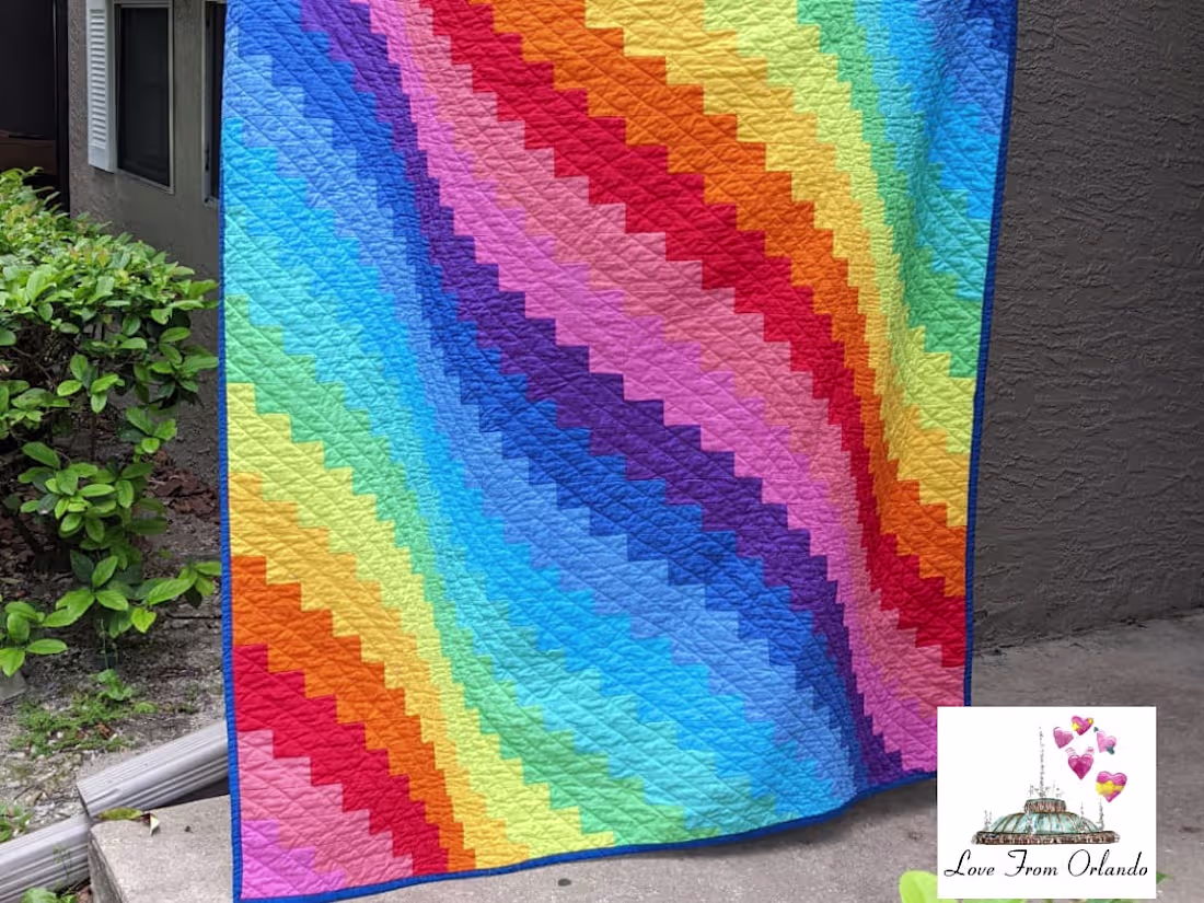 Cover image for Rainbow Bargello Quilt