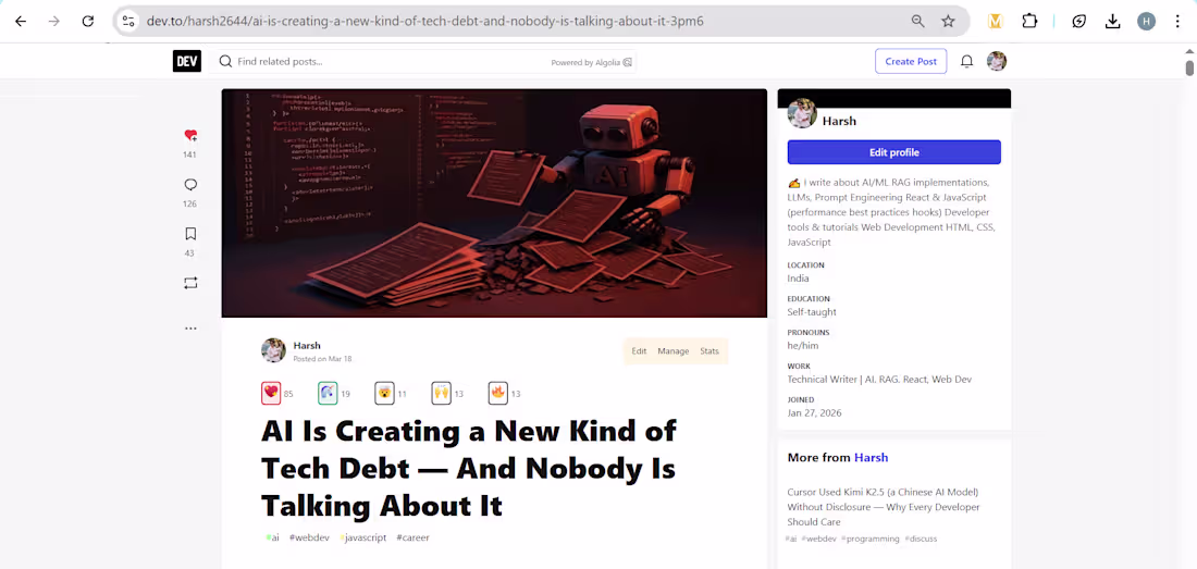 Cover image for This article explores how AI-generated
