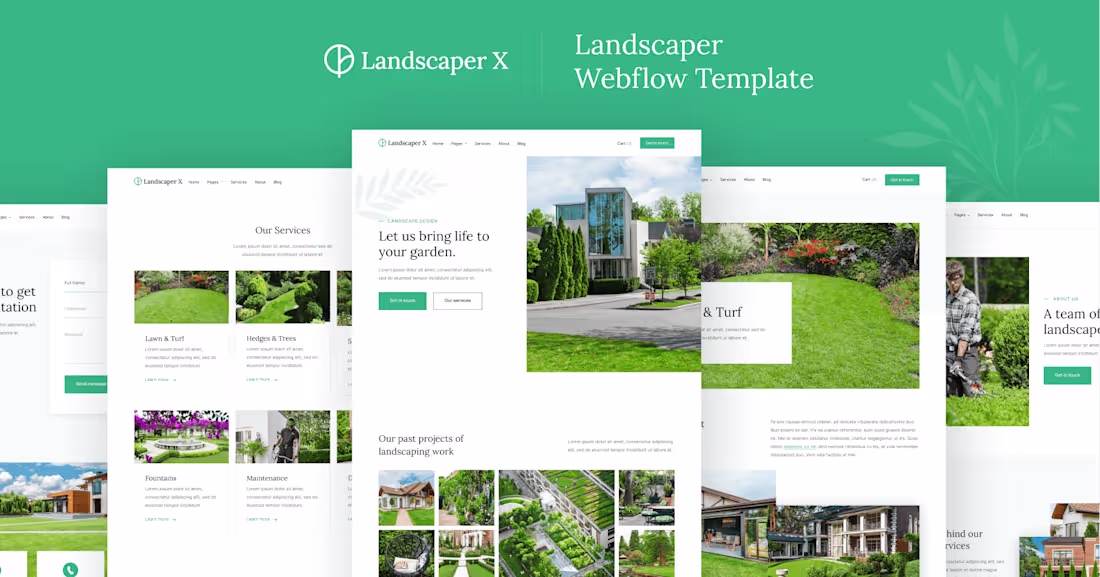 Cover image for Landscaping & Gardening Services Website