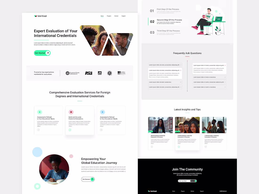 Cover image for Veri Eval Webpage Design