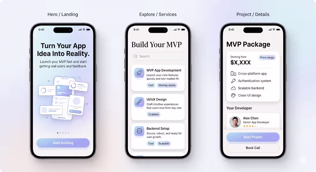 Cover image for MVP Mobile App Design & Development