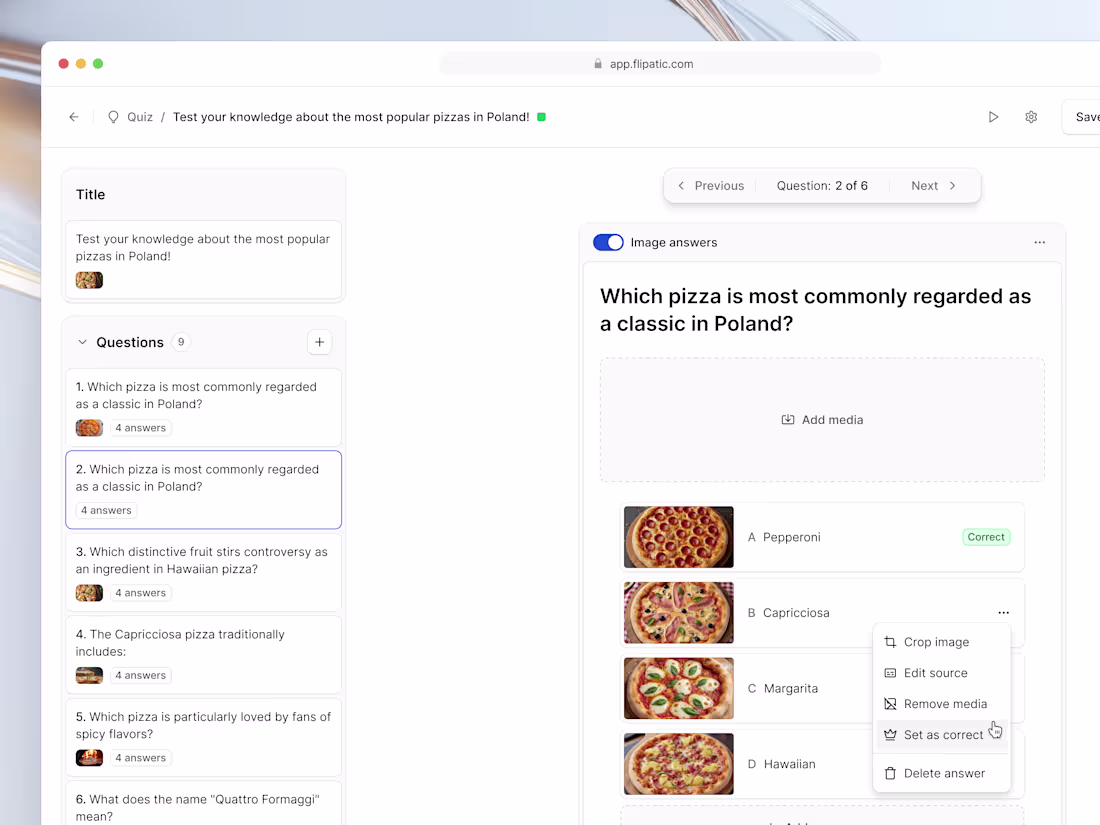 Cover image for Quiz Editor Panel Quiz question editor for an AI-powered con...