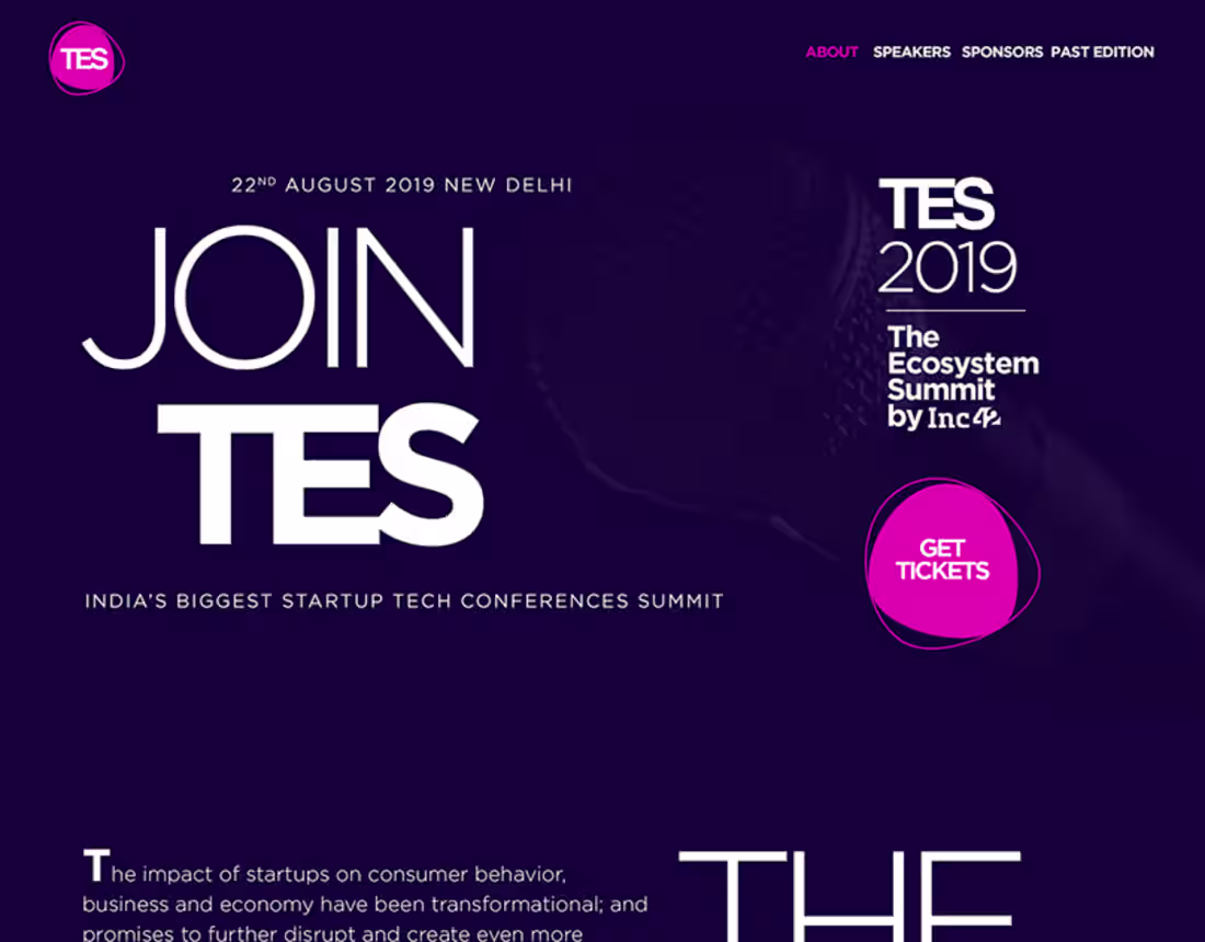 Cover image for TES - The Ecosystem Summit Website