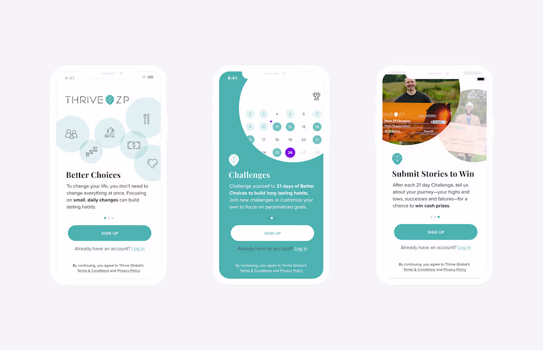 Cover image for Thrive Global Wellness App