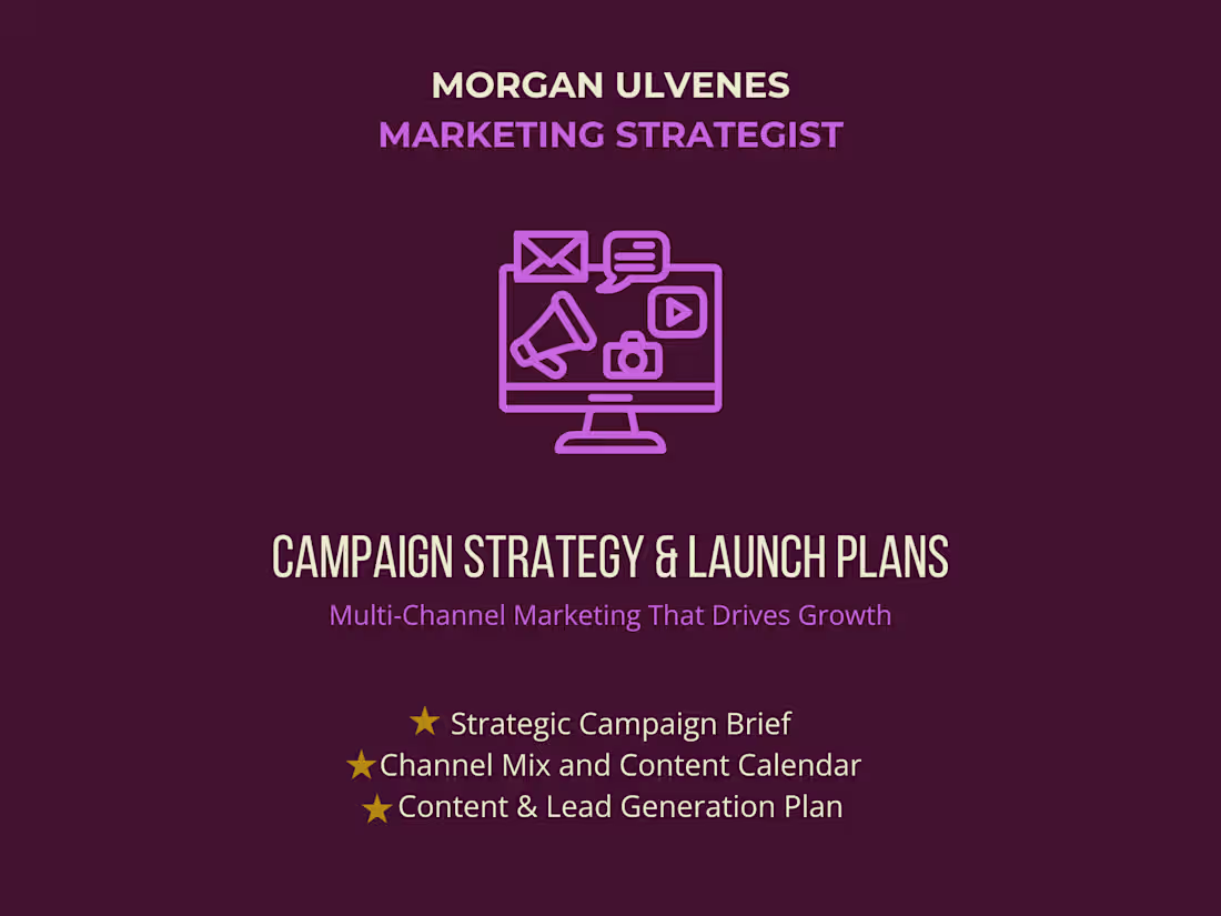 Cover image for Campaign Strategy & Launch Plans