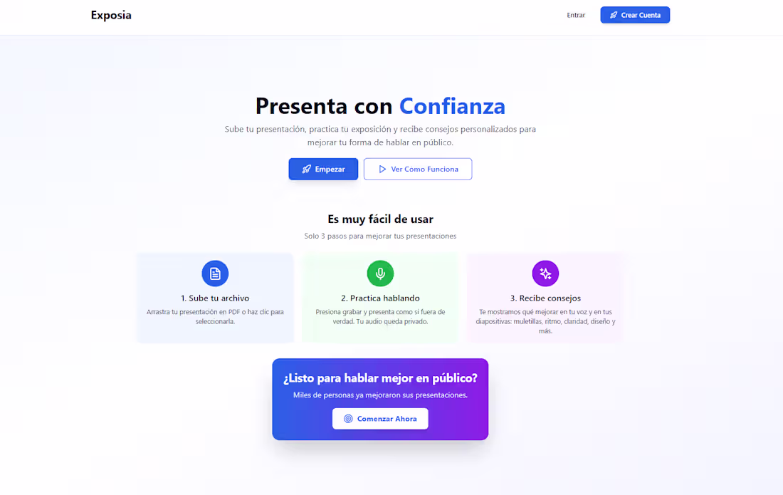Cover image for AI-powered presentation feedback platform that