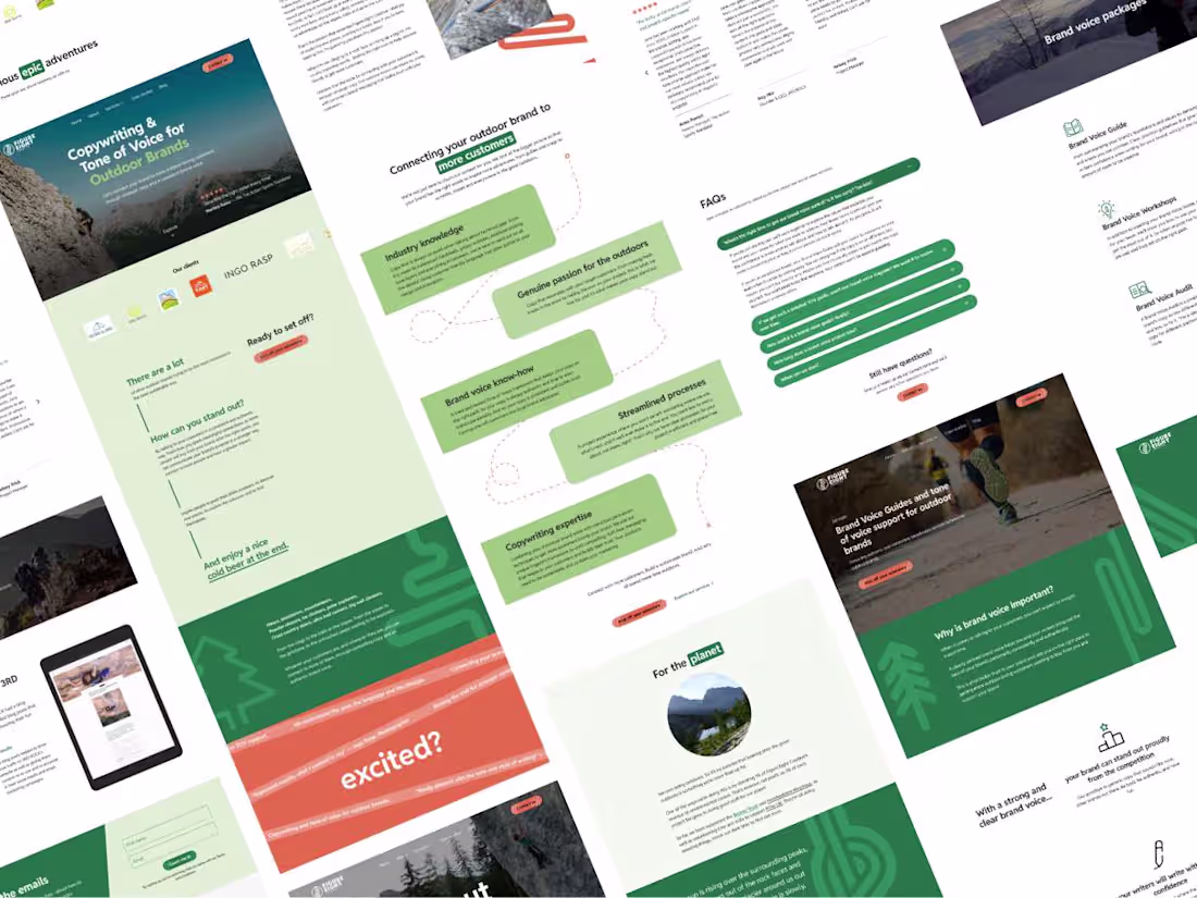 Cover image for Website and strategy | outdoor, wellness and sustainable brands