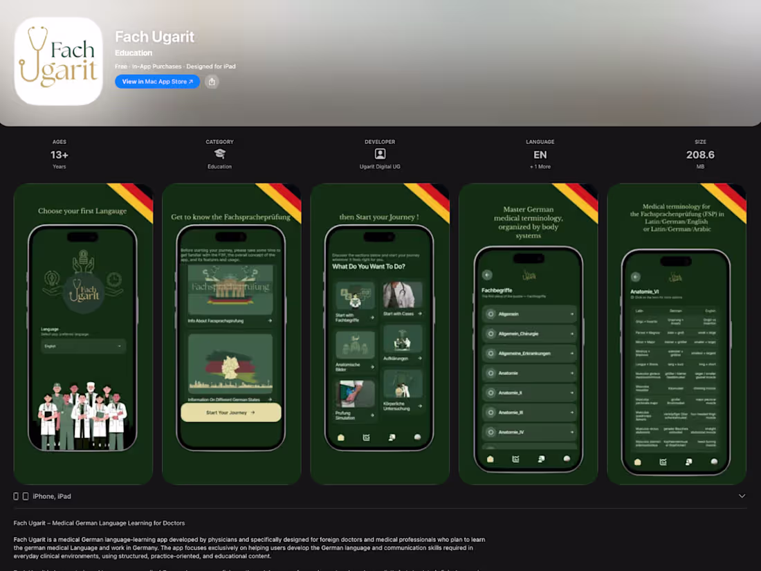 Cover image for Fach Ugarit: AI Medical Education Platform