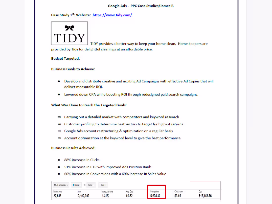 Cover image for Google Ads - TIDY