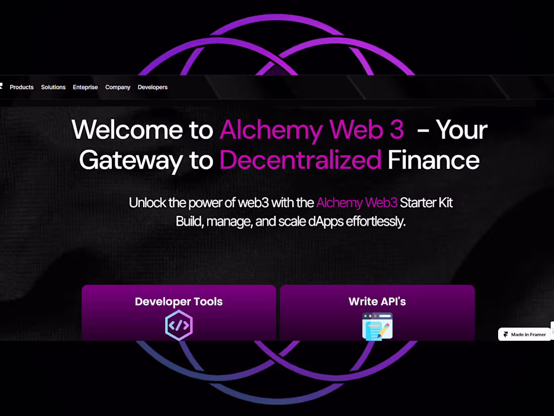 Cover image for Alchemy Web 3 API Landing Page 