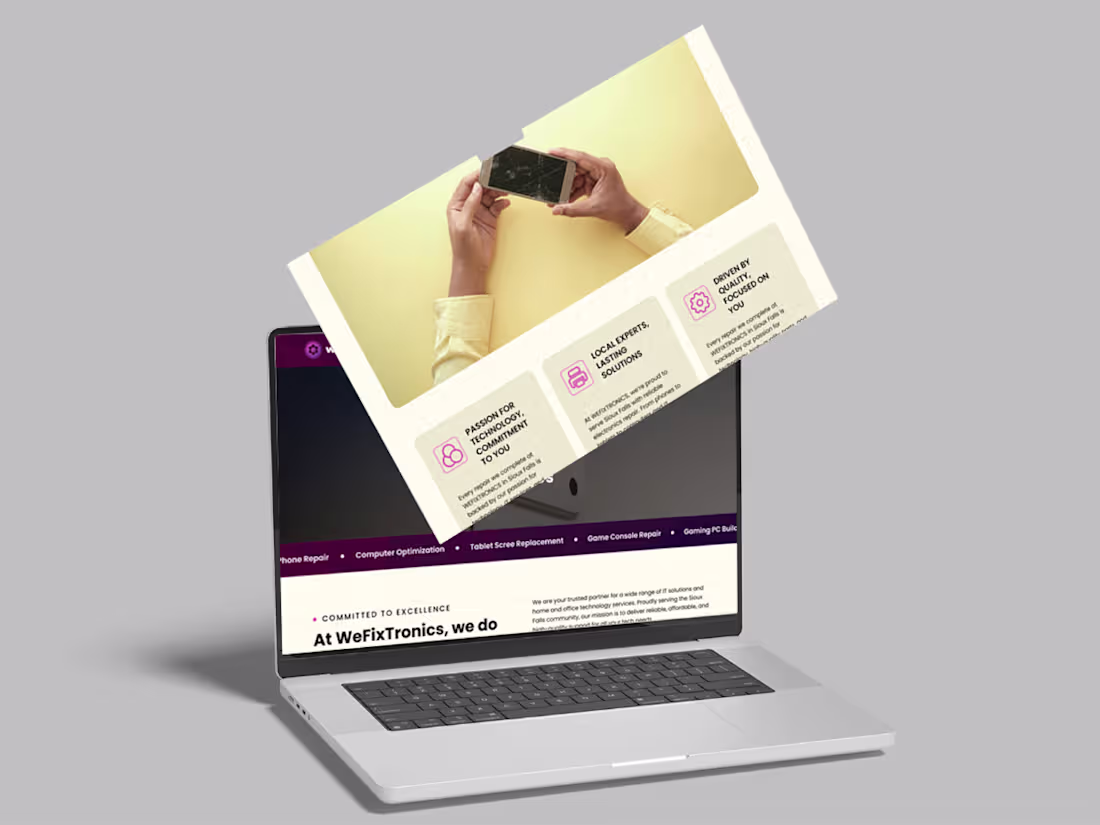 Cover image for Tech Repair Service Website Design