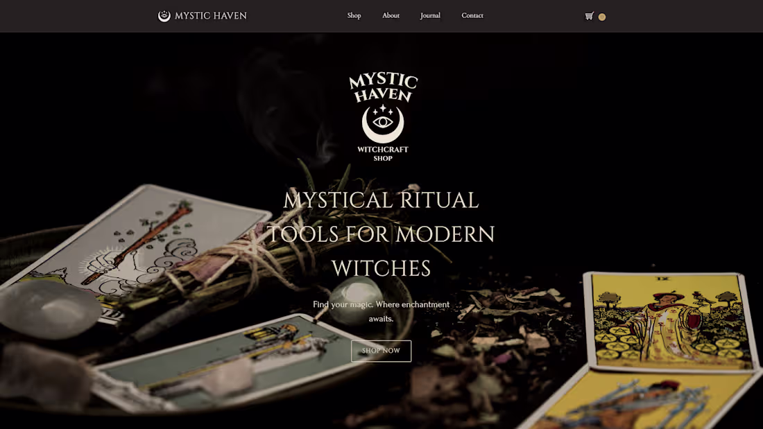 Cover image for Mystic Haven E-commerce Interface Design Demo