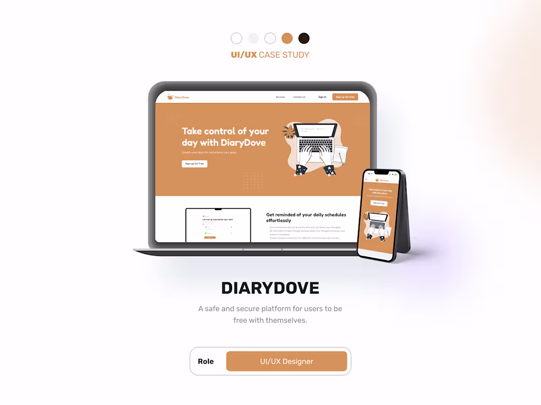 Cover image for DiaryDove Web Application (UI/UX) :: Behance