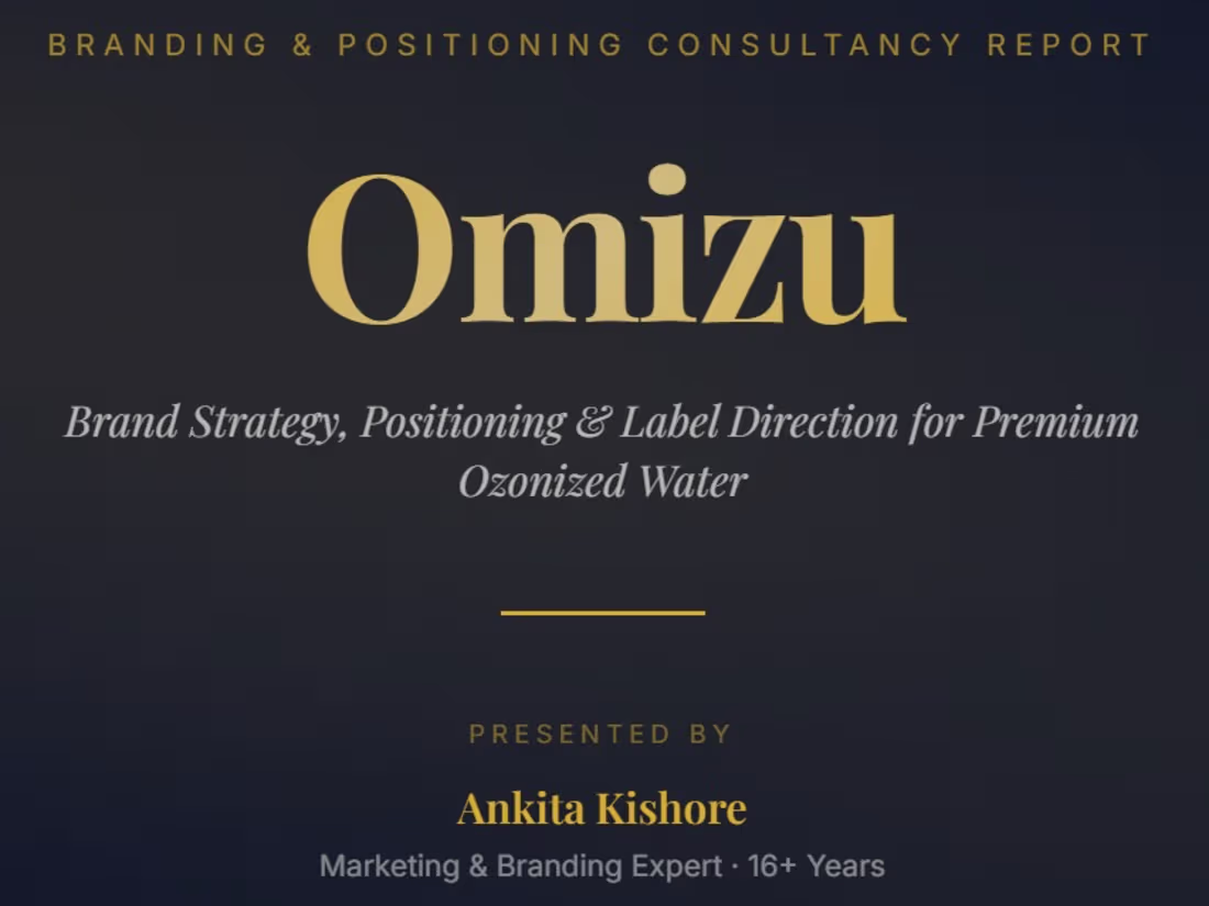 Cover image for Brand positioning & packaging design