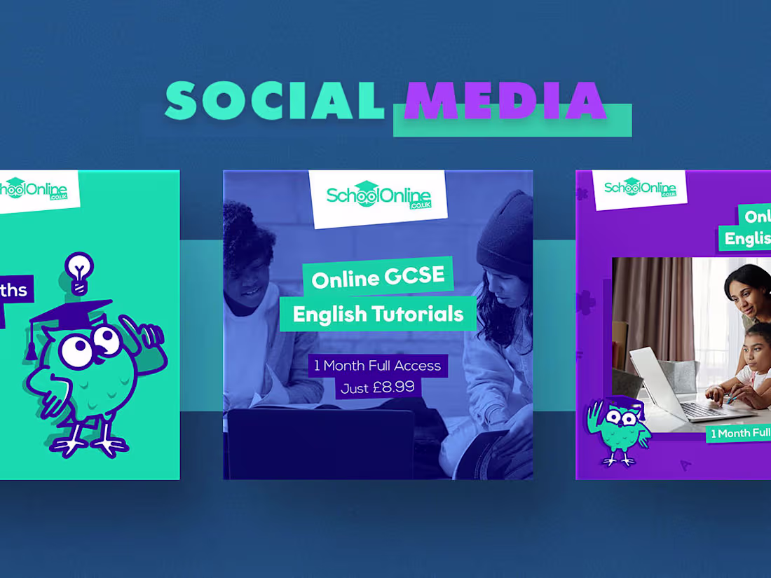 Cover image for Online Tutoring Social Media Cards