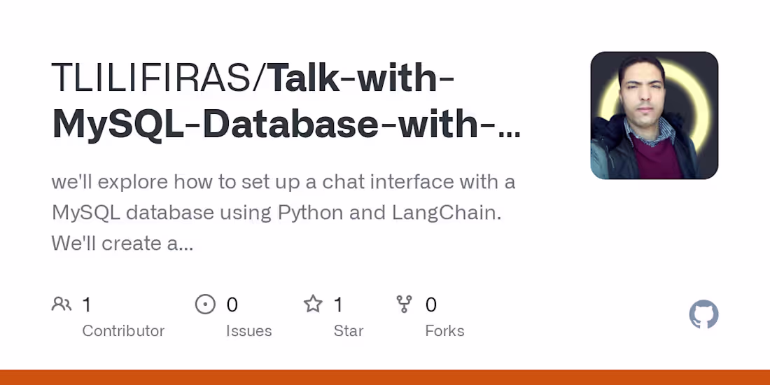 Cover image for Talk-with-MySQL-Databae-with-Lang-Chain