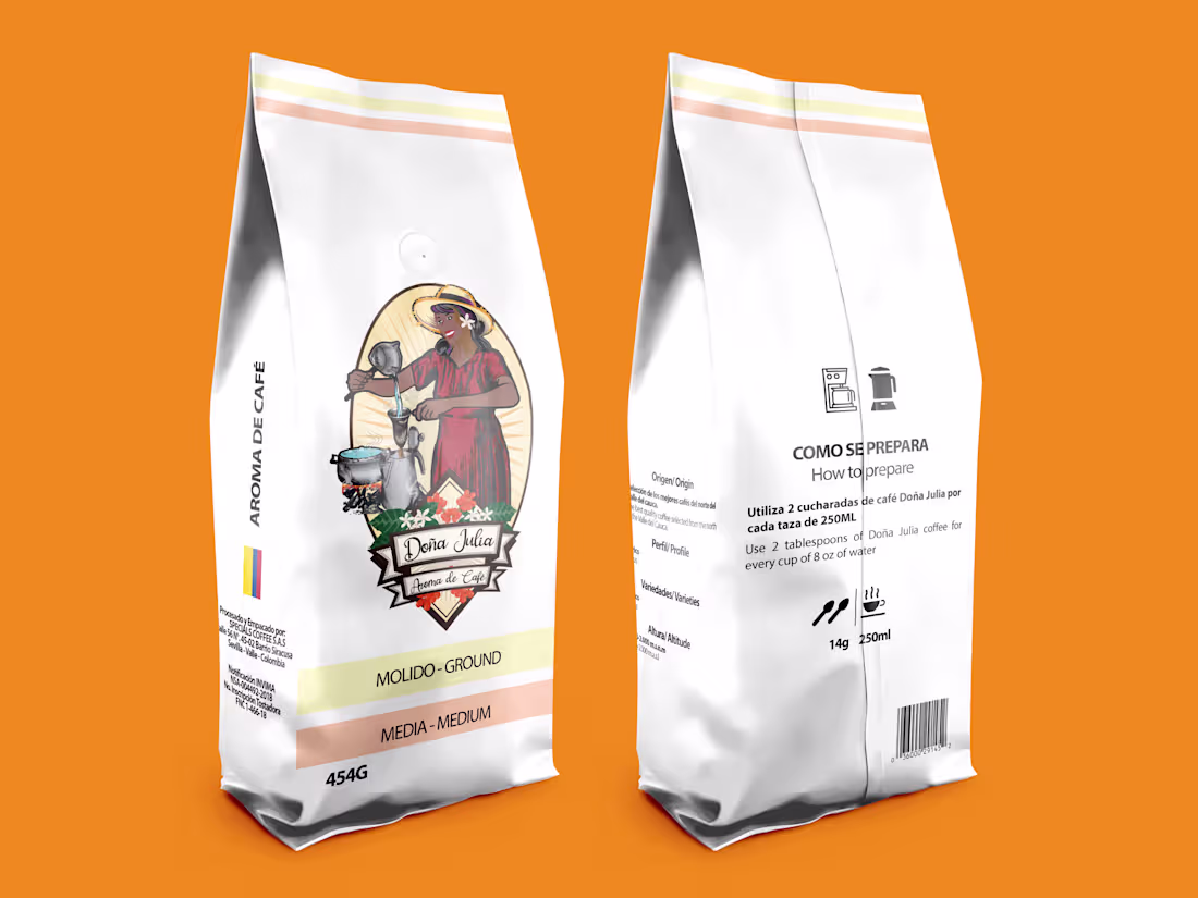Cover image for Doña Julia Coffee Packing Design