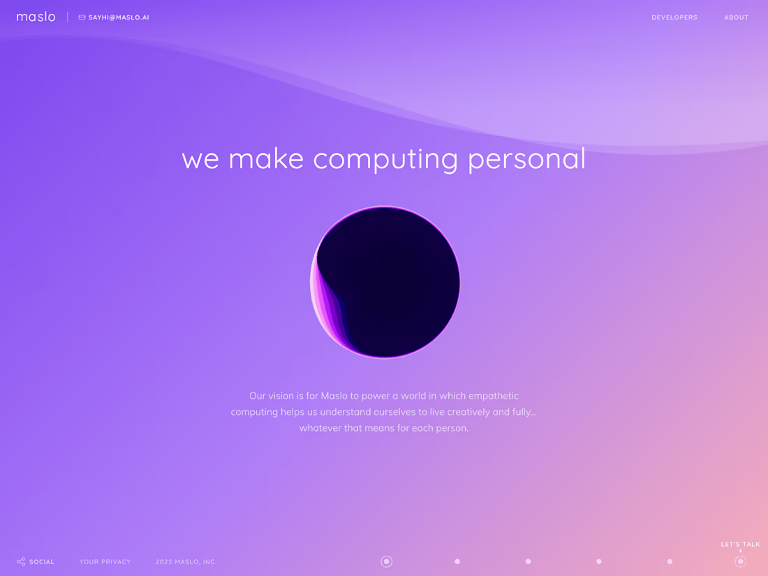 Cover image for Maslo - website & apps for AI companion
