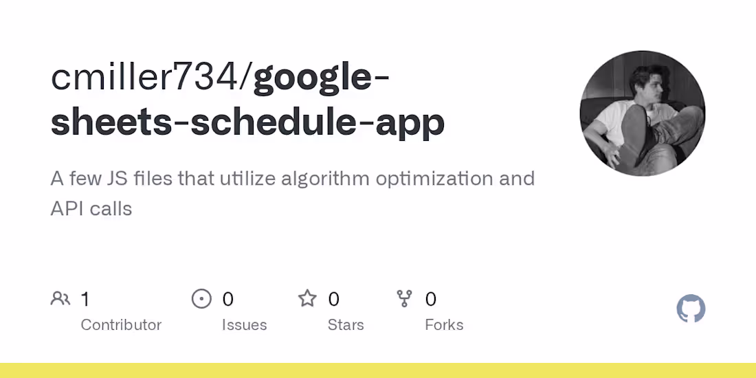 Cover image for cmiller734/google-sheets-schedule-app