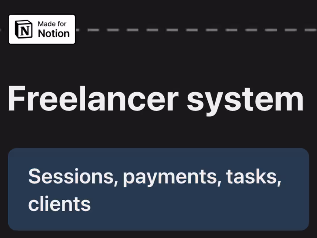 Cover image for I've built this Notion freelance