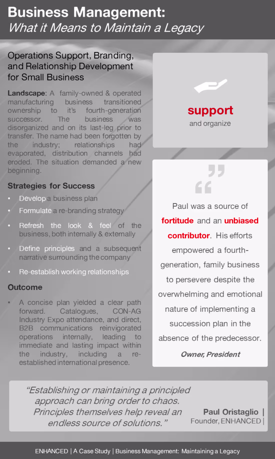Cover image for Business Management: Maintaining a Legacy Family Business