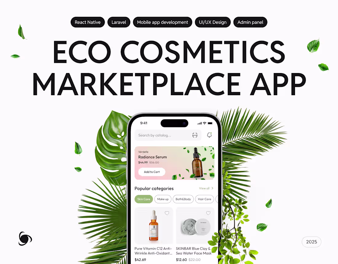 Cover image for Eco Cosmetics Marketplace App Development | Ronas IT