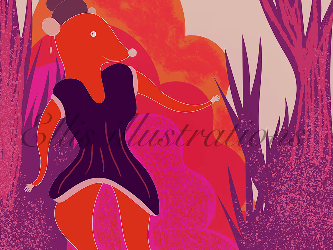 Cover image for publishing commercial illustration