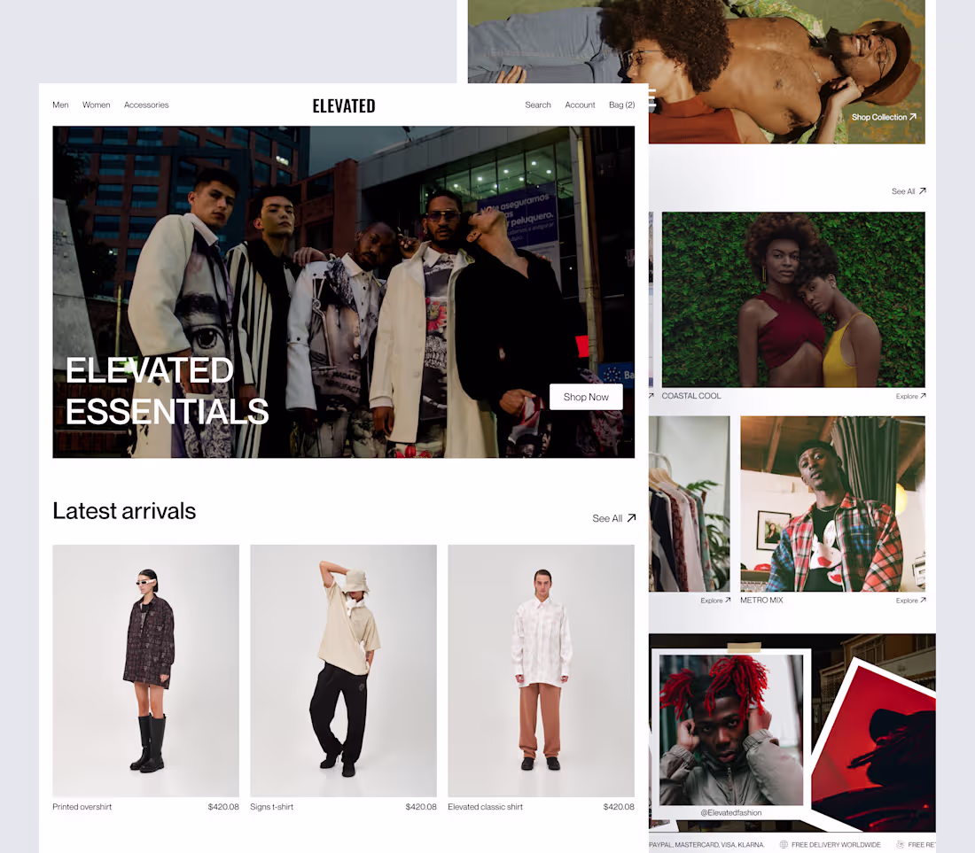 Cover image for Elevated - Fashion Ecommerce Website