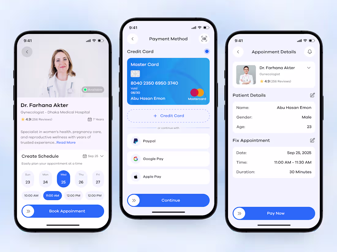 Cover image for Doctor Appointment App UI Design