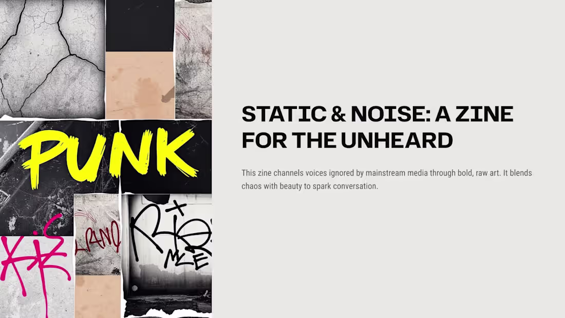 Cover image for Static & Noise punk style pitchdeck