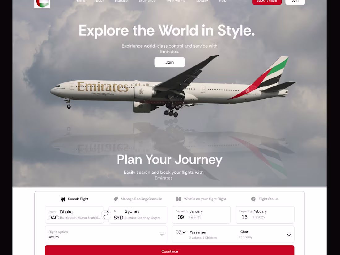 Cover image for Airline full homepage