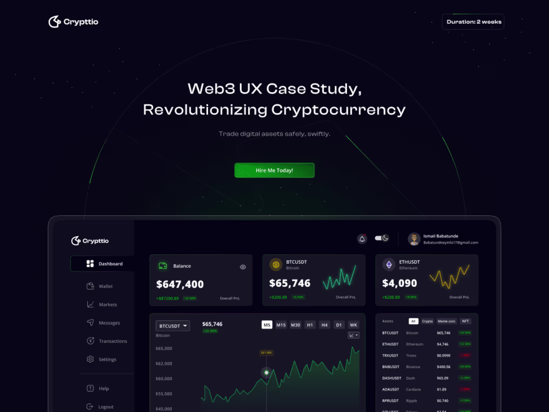 Cover image for Crypttio UX case study