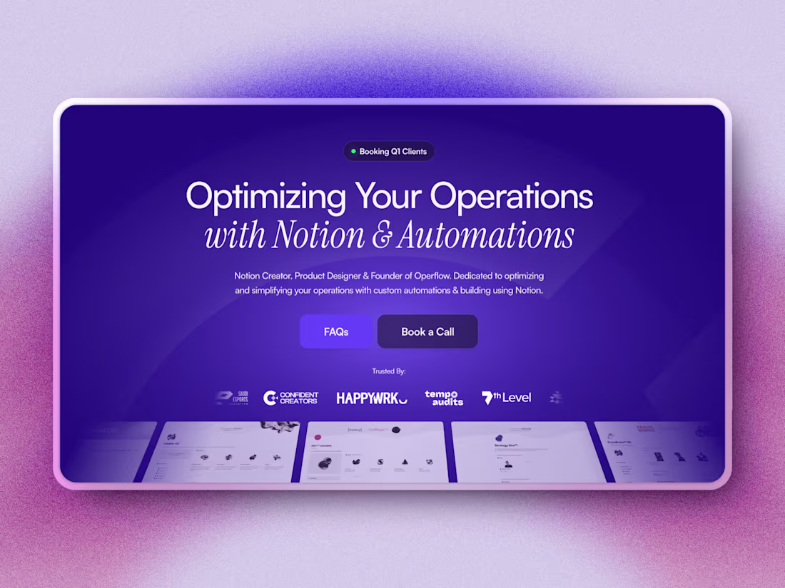 Cover image for Framer Webpage Design: Operflow