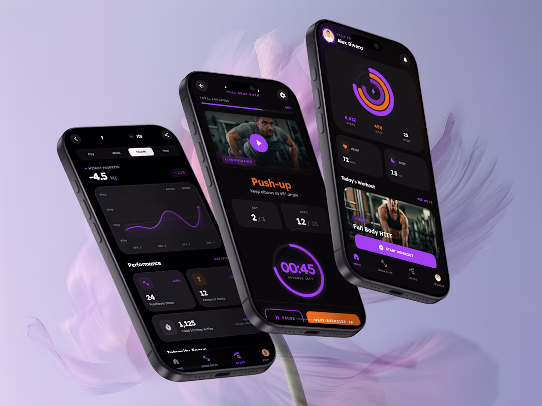 Cover image for Fitness mobile UI exploration🔥 