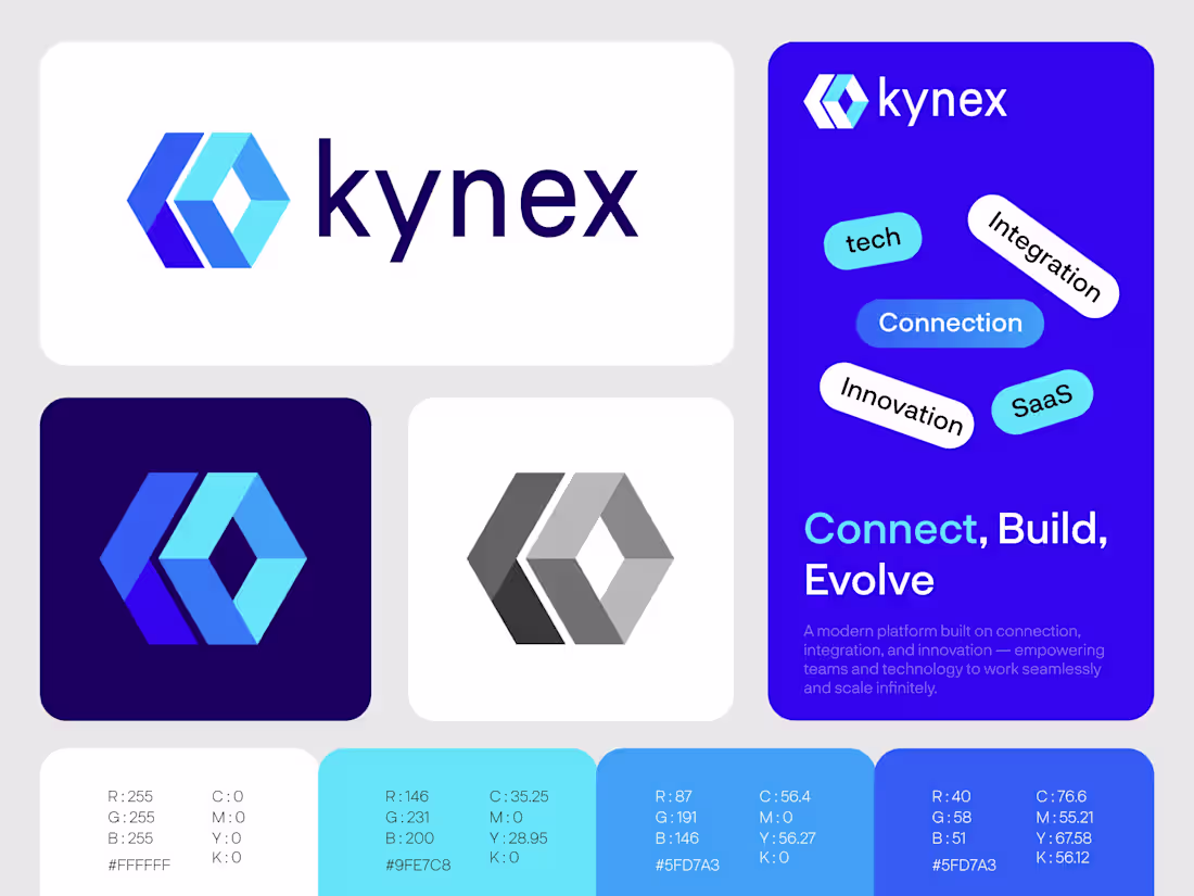 Cover image for Hexagon, Geometric, Modern Tech K letter logo branding Identity