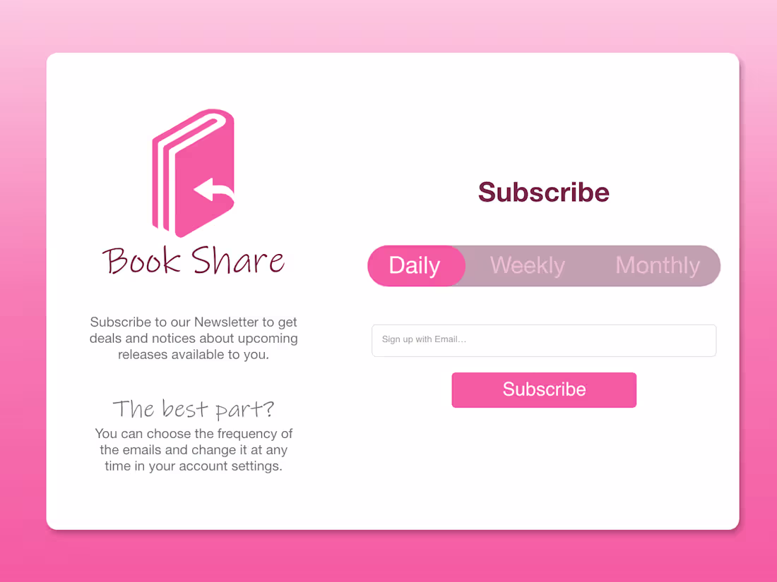Cover image for Daily UI - Subscribe