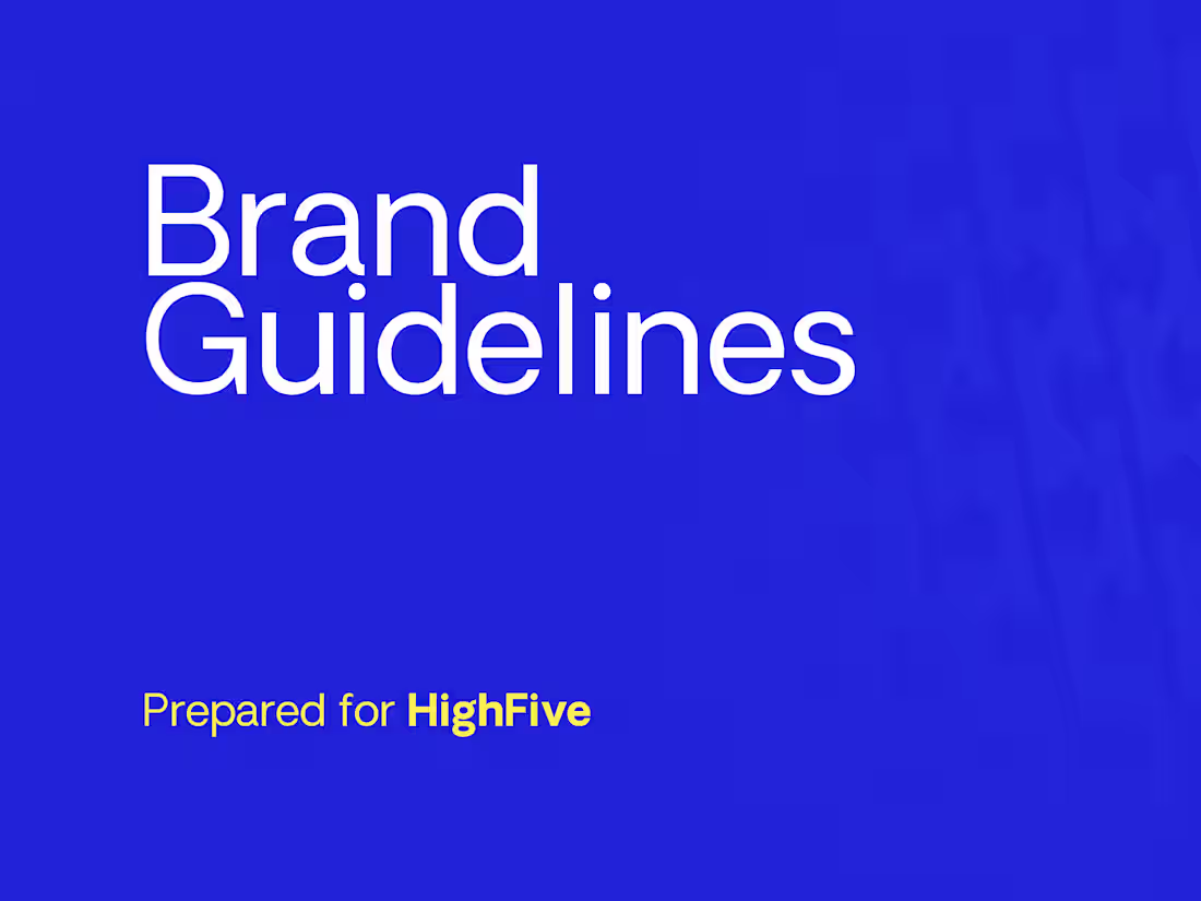 Cover image for HighFive Brand Identity System