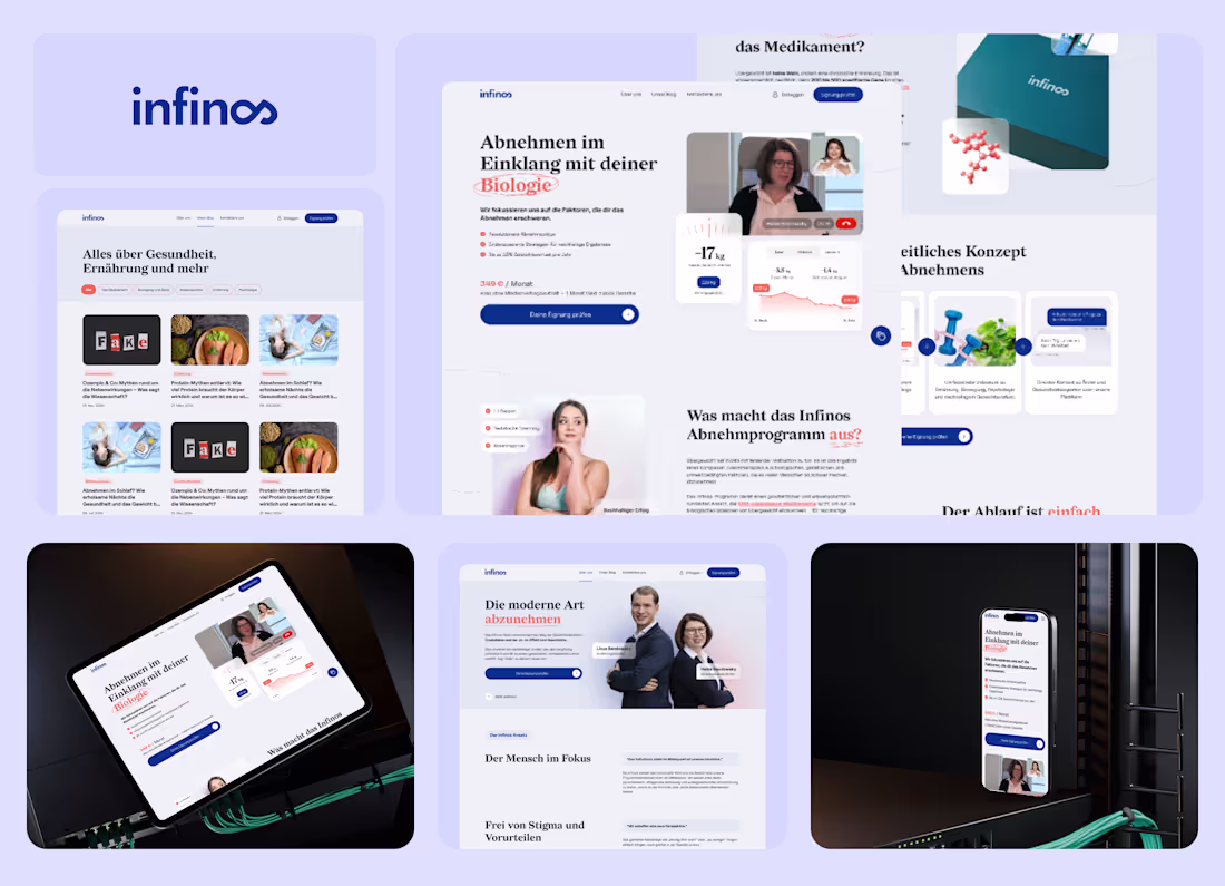 Cover image for Infinos Health-Tech Website Development with Advanced Animations