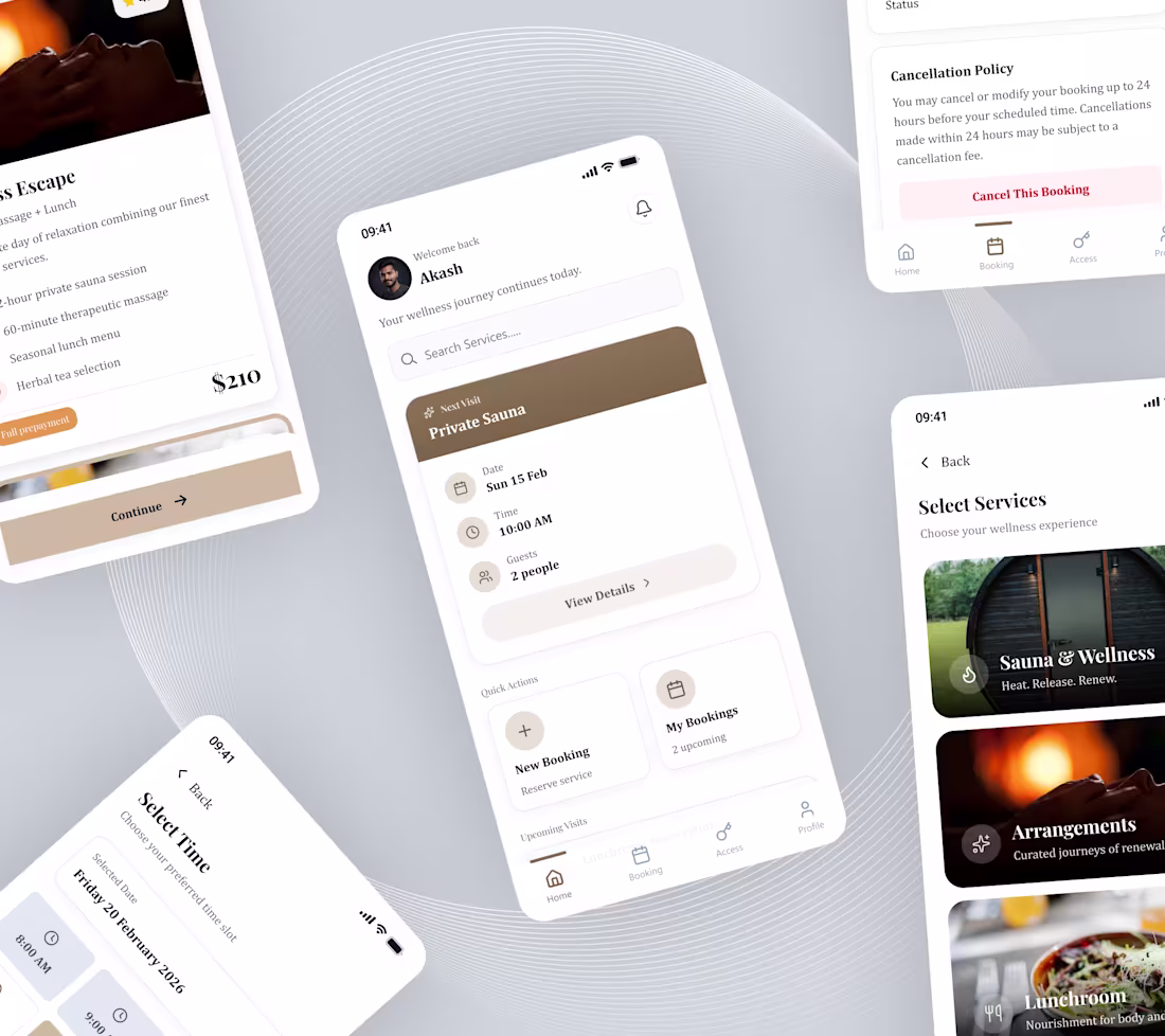 Cover image for Wellness Booking App – Calm
