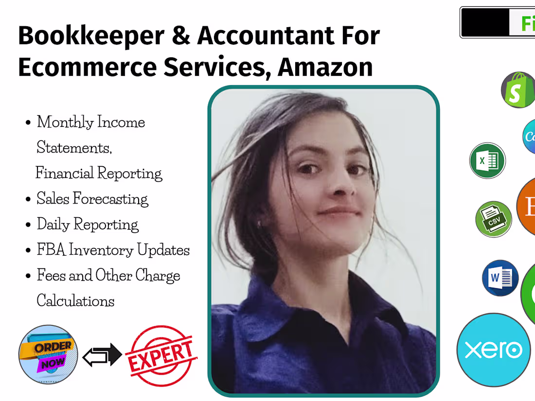 Cover image for  E-Commerce Bookkeeping Services for Amazon, Shopify and Etsy bu