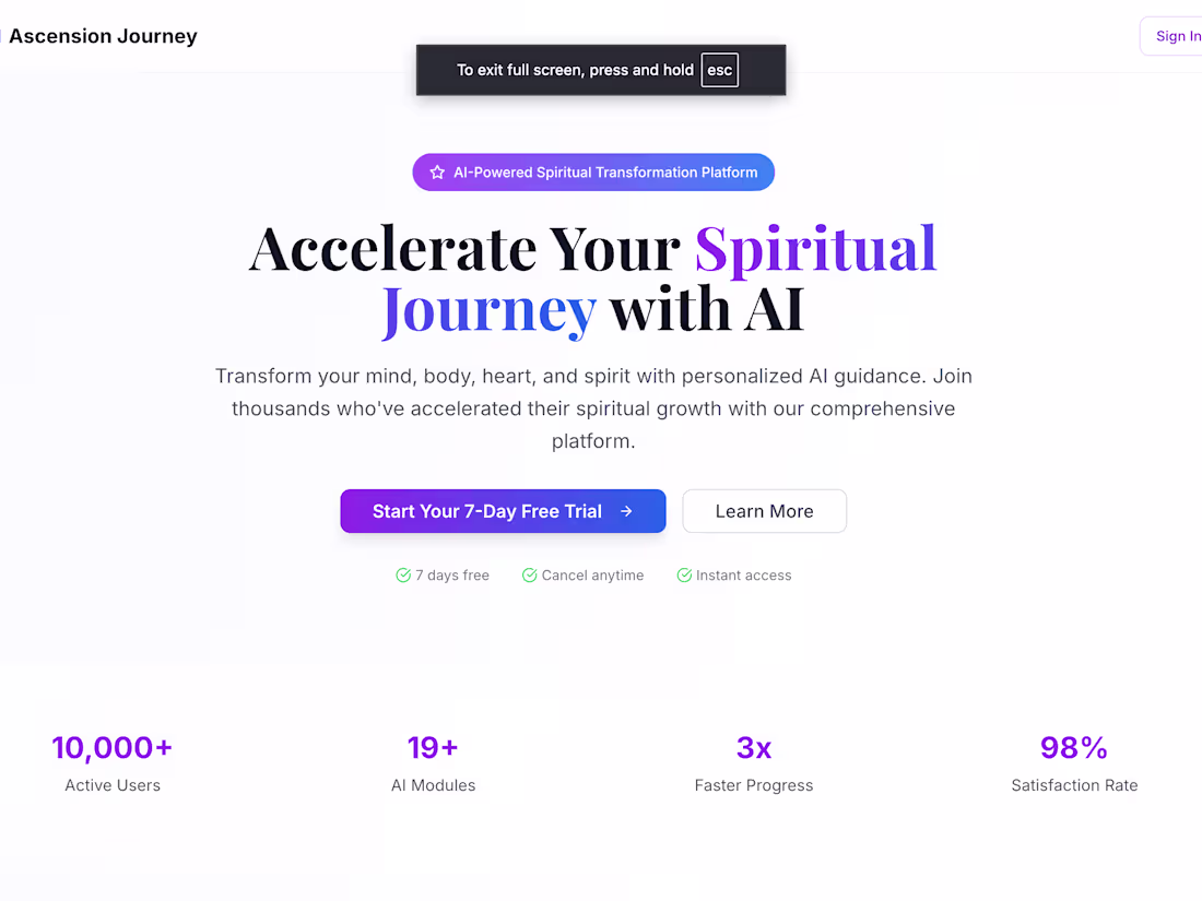 Cover image for Ascension Tracker - Spiritual Wellness Platform