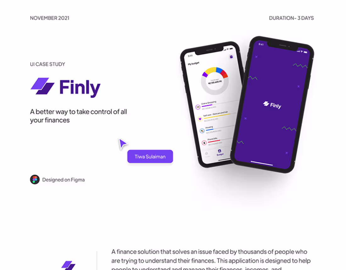 Cover image for Finly- a Fintech Solution