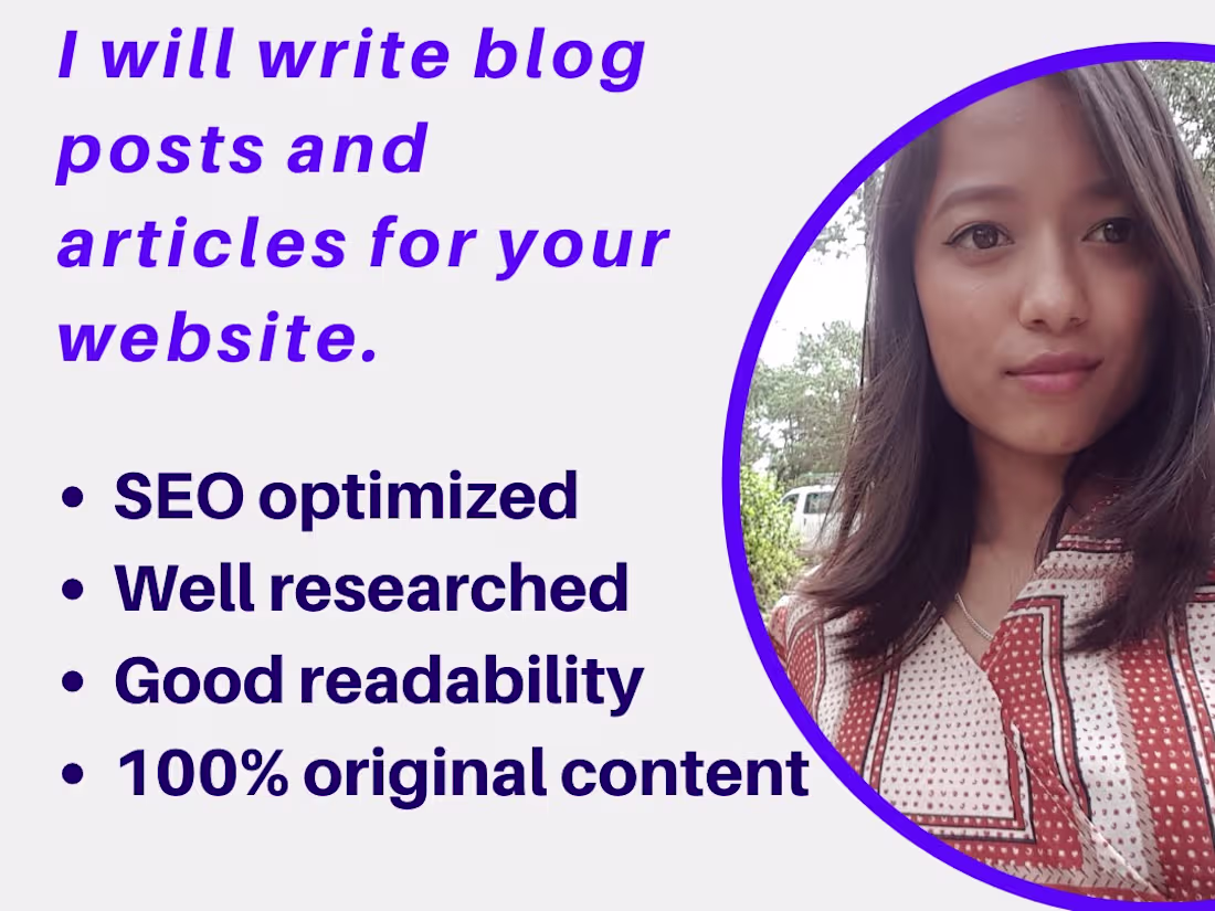 Cover image for Freelance writer at Fiverr.com