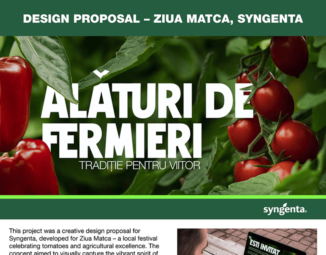 Cover image for Design Proposal – Ziua Matca, Syngenta