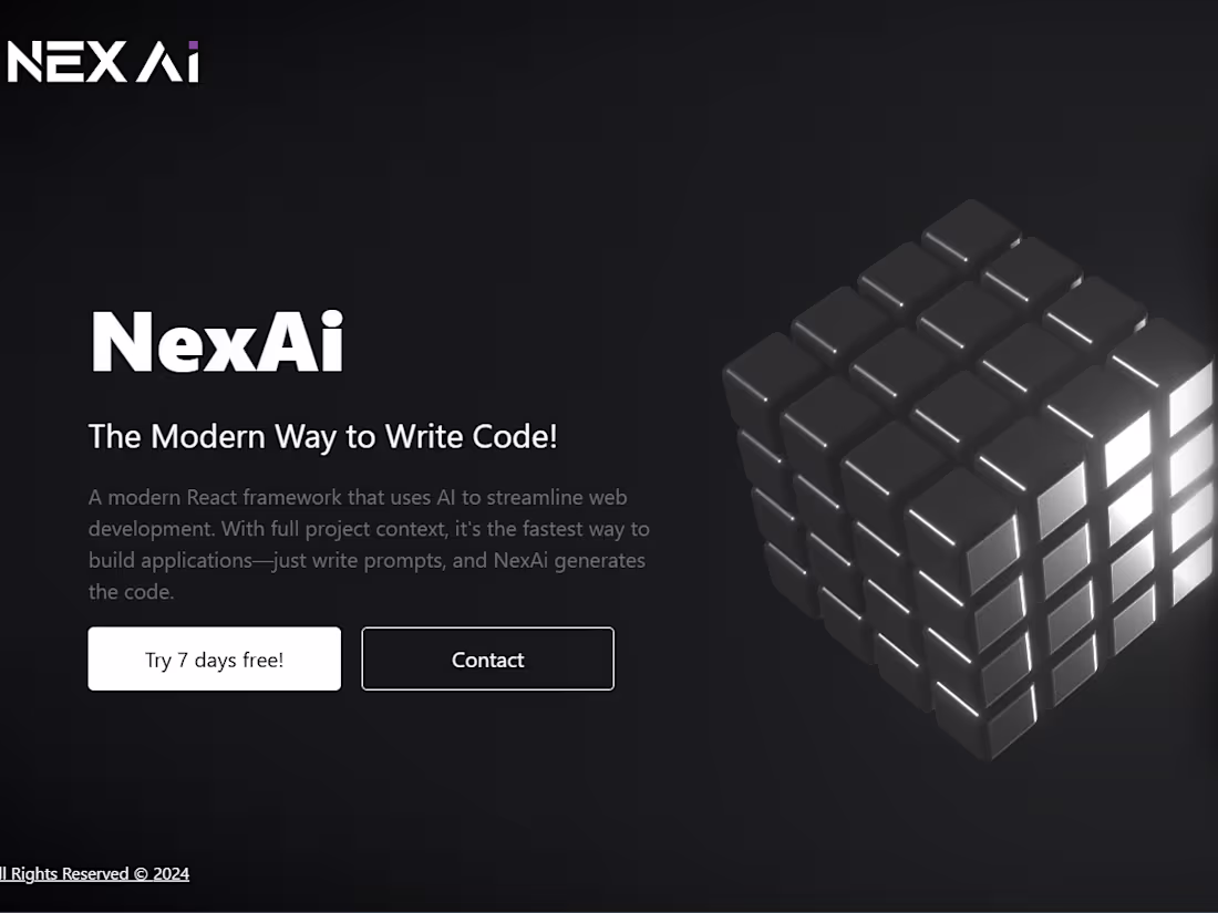 Cover image for Introducing NexAI — Build Web Apps Faster with AI-Powered Co...